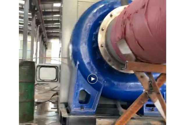 武汉柯辉精密仪器制造有限公司流量5100立方大型柴油机混流泵机组测试中